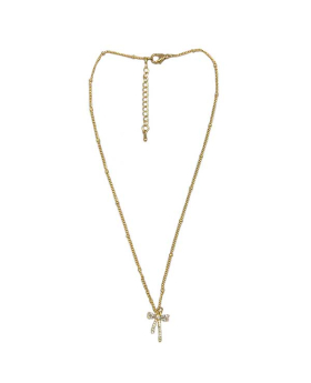 Clear Crystal bow Necklace