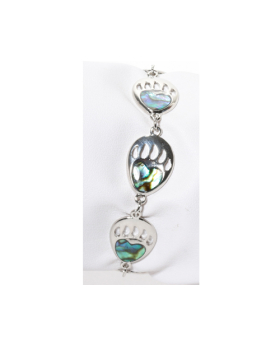 Paua Shell Bear Paw Bracelet