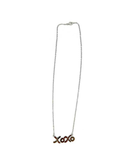 XOXO Mood Necklace on silver chain