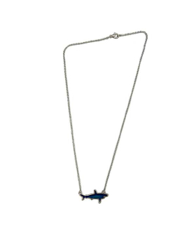 Shark Mood Necklace on Silver chain