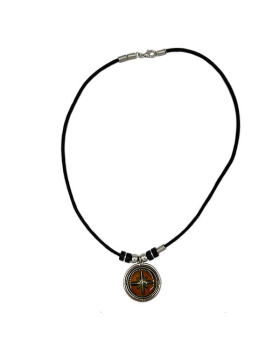 Compass Mood Necklace on Black cord