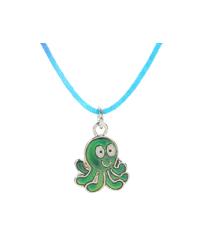 Mood Octopus Rainbow Cord Necklace