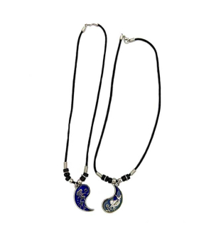 Mood Best Friends Mermaid Necklace set on black cord
