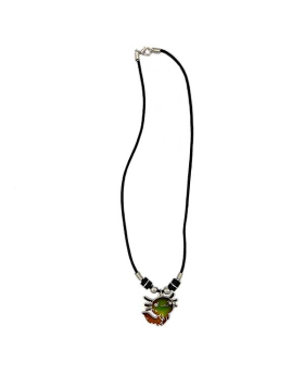 Axolotl Mood charm on black cord Necklace