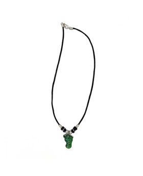 Mood Foot Print with the words Big Foot inside Necklace