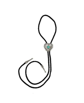 Silver Heart Bolo Tie