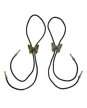 Assorted Copper and Silver Butterfly Bolo Tie
