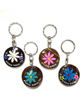 Coco round keychain with namedrop