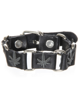 Leaf Leather Tile Bracelet