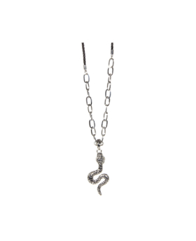 Snake Chain Woven Long Necklace