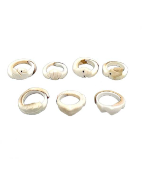 Assorted Luanos Shell carved Ring