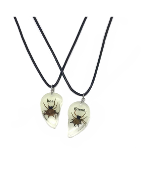 Best Friends Glow in the dark assorted Insects resin necklace