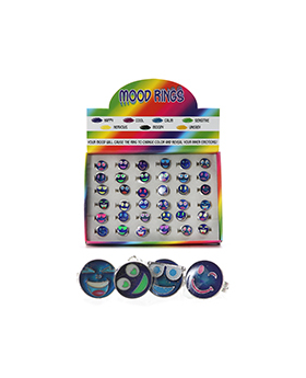 Assorted Emoji Mood Glitter Ring