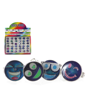 Assorted Emoji Mood Glitter Ring