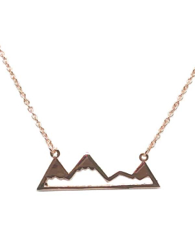 Rose Gold Mountain range necklace