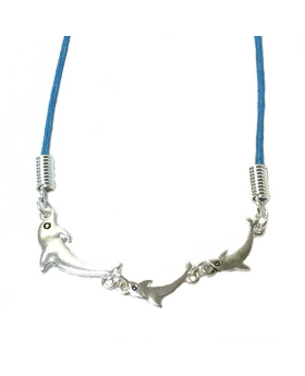 Mom and baby Dolphins necklace