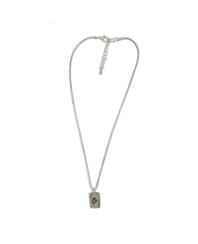 Ace of Spades charm on silver chain Necklace
