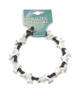 Silver Dolphin bead bracelet