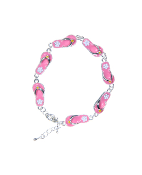 Assorted Color Enamel Sandal Tennis Bracelet