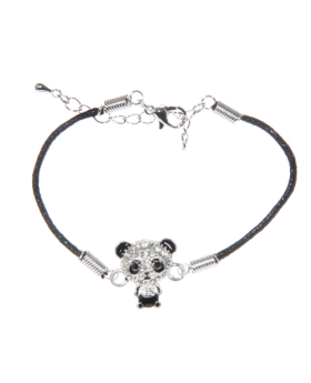Rhinestone Panda Bracelet