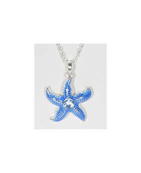 Assorted Rhinestone Starfish Necklace