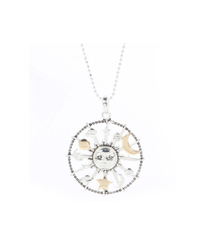 Sun Moons Stars Planets Pendant Necklace