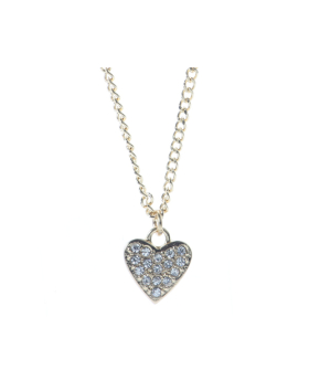 Rhinestone Heart Necklace