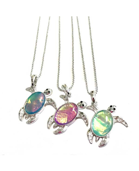Iridescent Turtle necklace
