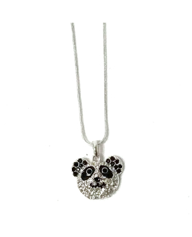 Rhinestone Panda head necklace