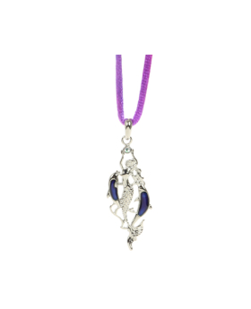 Mermaid with Mood Dolphins Assorted Color Cord Necklace
