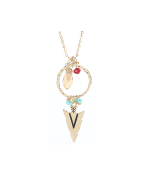Multi Bead Arrowhead Necklace