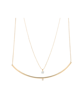 2 Row Bar Rhinestone Necklace