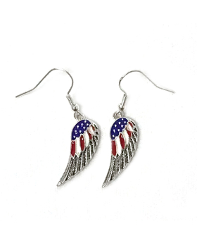 Wing flag earrings