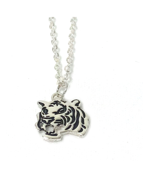 Silver Tiger head necklace