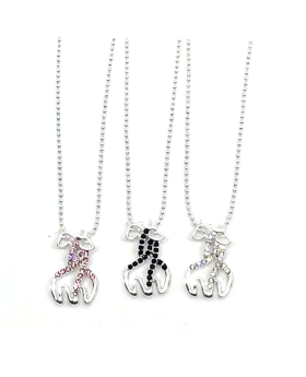 Assorted rhinestone Giraffe necklace