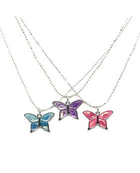 Assorted iridescent Butterfly necklace
