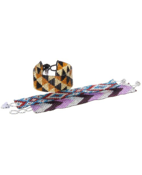 Assorted Wide Bead Woven Bracelet
