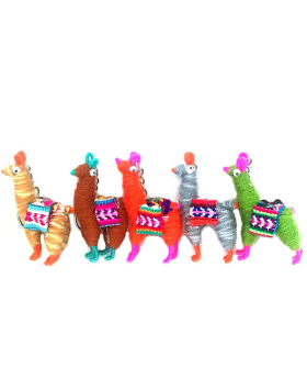 Assorted Fabric Llama keychains
