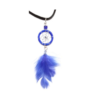 Assorted Dreamcatcher with Feather Necklace on Suede Cord