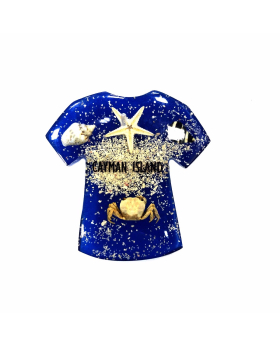 T-shirt resin magnet with namedrop