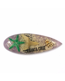 Surfboard shark tooth resin namedrop magnet