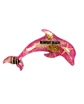 Dolphin resin magnet with namedrop