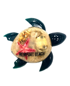 Turtle resin magnet with namedrop
