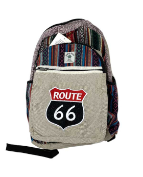 Large Cotton and Hemp Route 66 Backpack