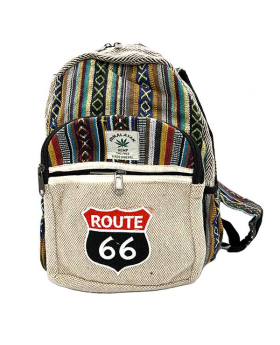 Small Cotton and Hemp Route 66 Backpack