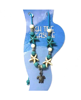 Turtle anklet with Starfish beads