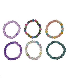 Assorted Crackle Bead Bracelet 