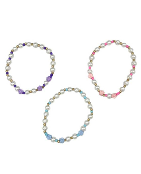 Pearl and Flower bead Bracelet