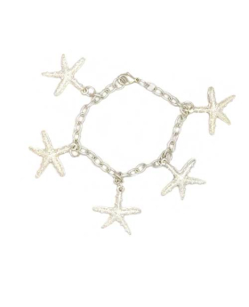 Silver Starfish Charm Bracelet