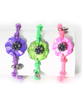 Mother of Pearl Flower Bracelet Assorted Colors